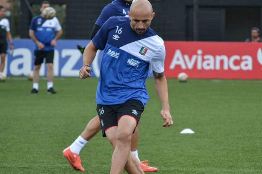 Elkin Soto durante un entrenamiento del Once Caldas de Manizales / Once Caldas S.A.