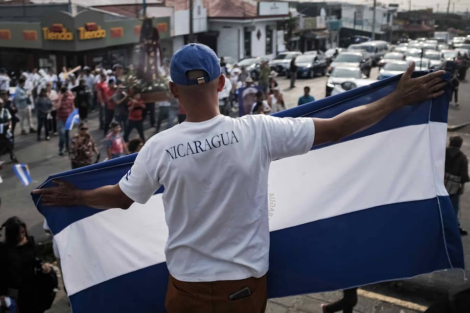 Imagen de archivo de ciudadanos nicaragüenses participando en una procesión en San José (Costa Rica), en donde muchos se han exiliado.