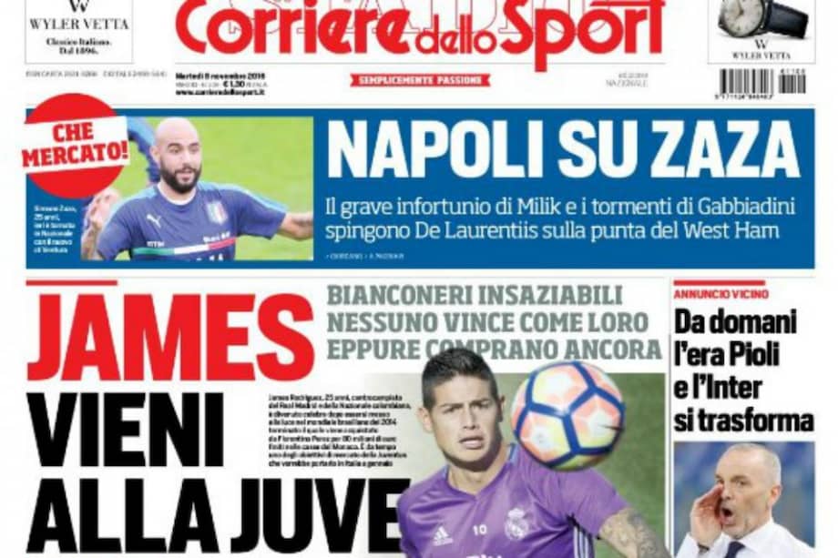 James siempre ha estado en la mira de la Juventus. / @CorSport