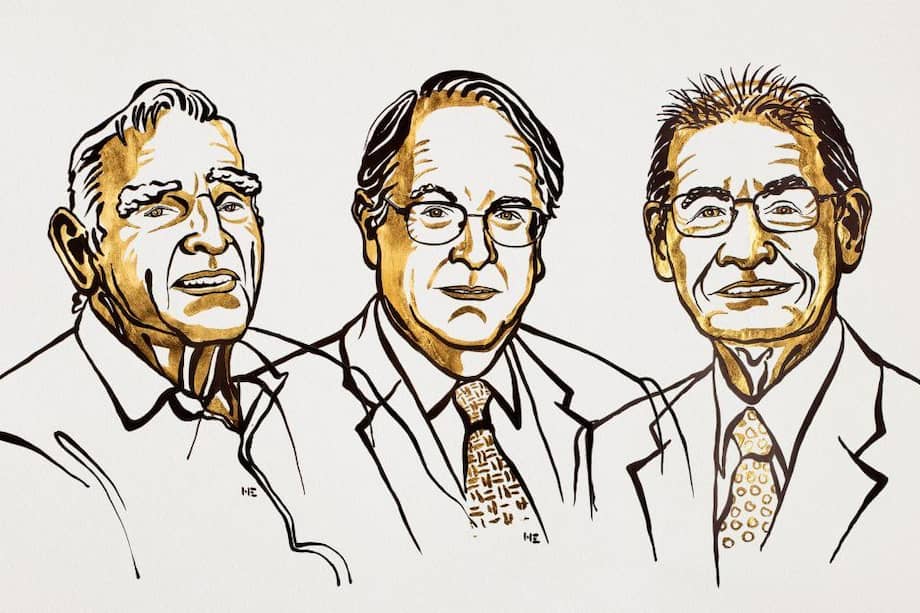 John B. Goodenough, M. Stanley Whittingham y Akira Yoshino. / Nobel Media.