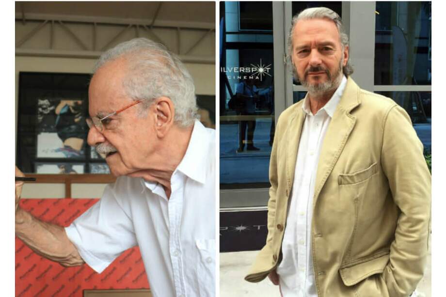 A la izquierda, el artista plástico Pedro Alcántara; a la derecha, el productor Sergio Cabrera. / Archivo