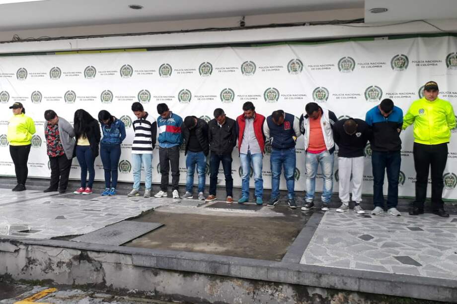 "Los Chinches" operaron por cerca de ocho años en los Barrios San Bernardino, Villa Emma, San Joaquín, Villa del Progreso, El Triunfo y El Remanso, en Bosa. / Policía Metropolitana de Bogotá.