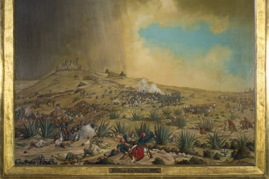 La batalla de Puebla, el 5 de mayo de 1862, marcó un hito en la historia mexicana. / Patricio Ramos Ortega. 1862. Óleo sobre tela.