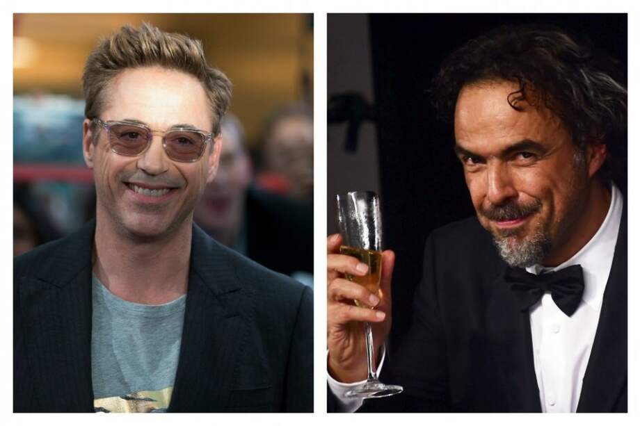 Los actores Robert Downey Jr. y Alejandro González Iñarritu.