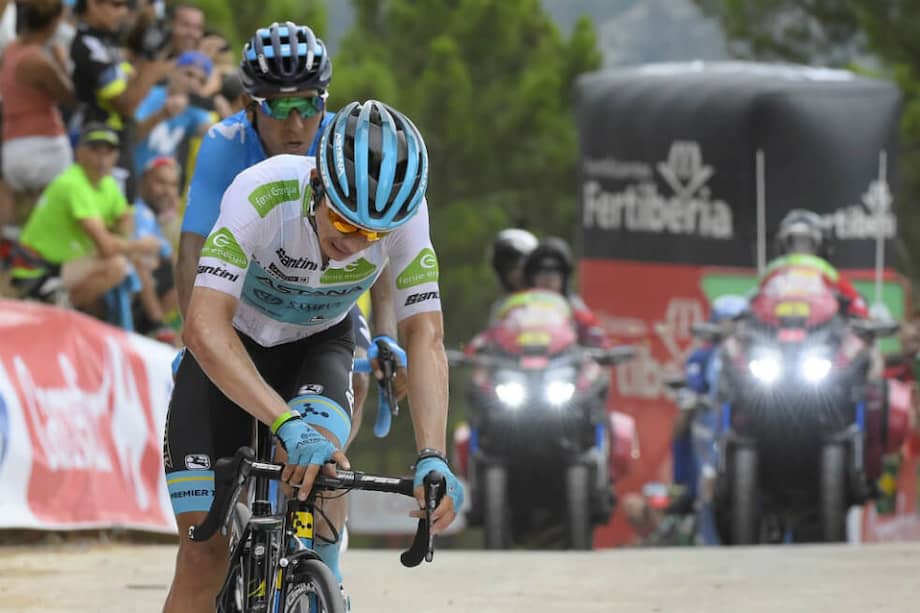 López, tercero en la general de la Vuelta a España 2019. / AFP