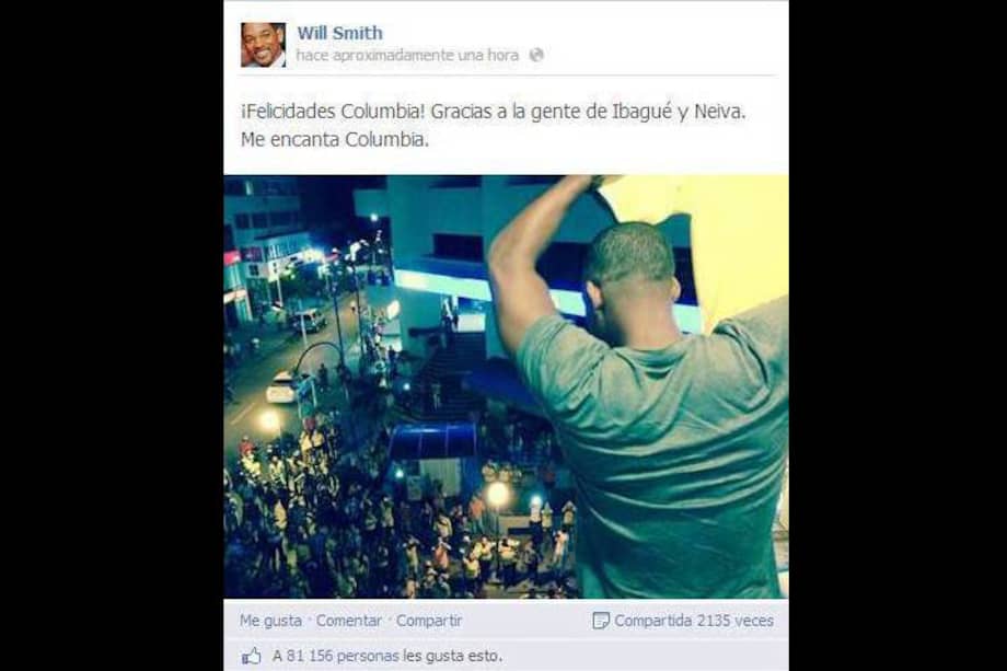 Will Smith quedó enamorado de la tierra colombiana