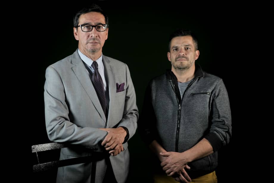 Ricardo Rivas, hermano de Paúl Rivas, y Raúl Borja, primo de Javier Ortega. /Óscar Pérez - El Espectador