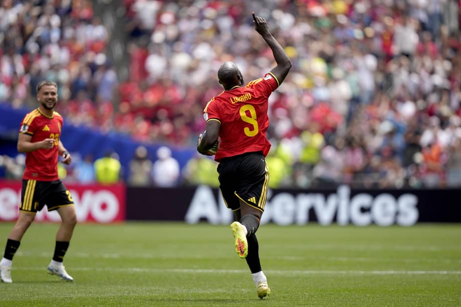Romelu Lukaku celebra el empate de Bélgica frente a Egipto en el partido del grupo G en la Copa Mundial de la FIFA 2026 en Seattle.