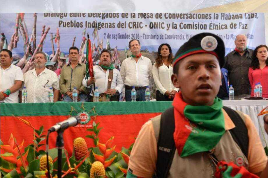 Encuentro con la Comisión de Paz de La Habana en el resguardo La María, Piendamó. / Ómar Nieto Remolina - OACP