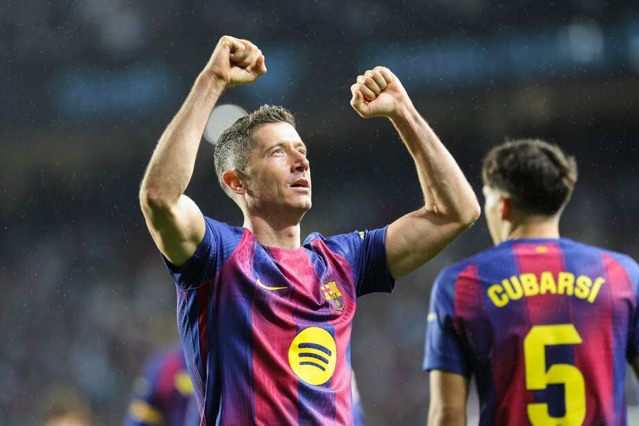 El delantero polaco del FC Barcelona, Robert Lewandowski, firmó un triplete en la victoria 4-2 frente a Celta de Vigo.