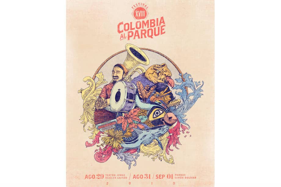 Colombia al Parque 2019 se llevará a cabo el 29 de agosto en el Teatro Jorge Eliécer Gaitán y el 31 de agosto y el primero de septiembre en el Parque Simón Bolívar, con entrada libre para toda la familia y sus mascotas. / Cortesía