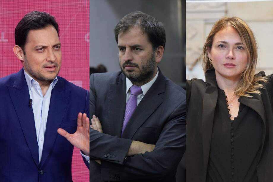 Senador de Cambio Radical Carlos Fernando Motoa, representante del Centro Democrático Andrés Forero y representante de Cambio Radical Carolina Arbeláez.