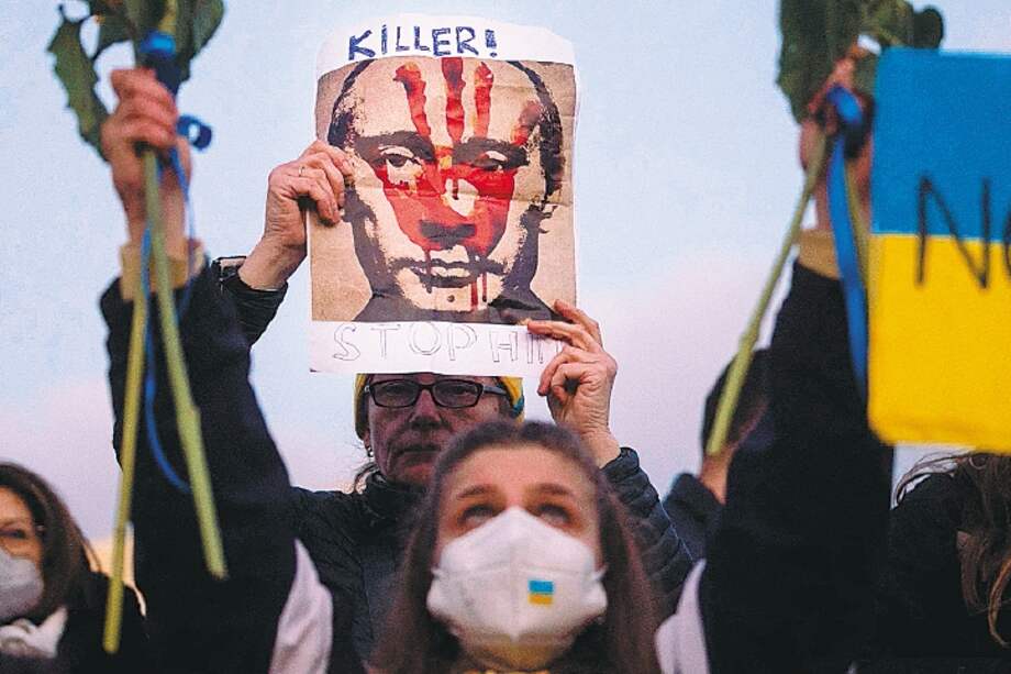Miles de personas se han manifestado en contra de la invasión a Ucrania. / AFP