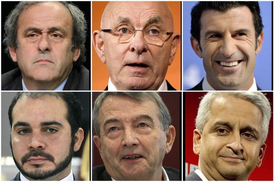 Los seis candidatos para suceder a Blatter en la presidencia de la FIFA. Foto: AFP