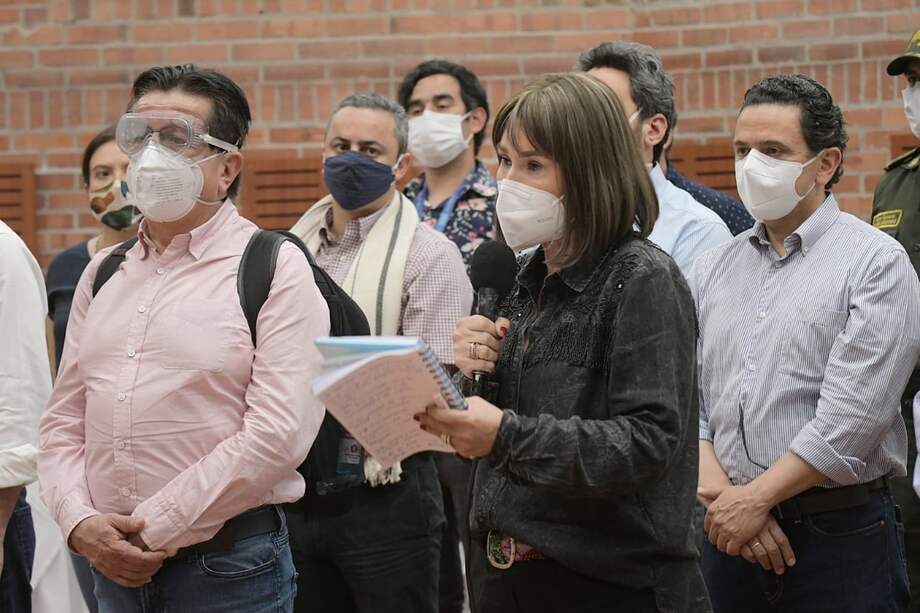 Alicia Arango, ministra del Interior, encabezó la delegación del Gobierno ante la minga en Cali.
