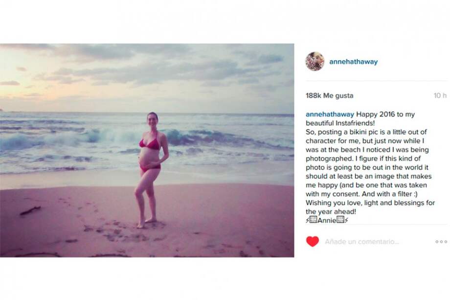 Anne Hathaway presume de embarazo. / Tomada de Instagram.com/annehathaway