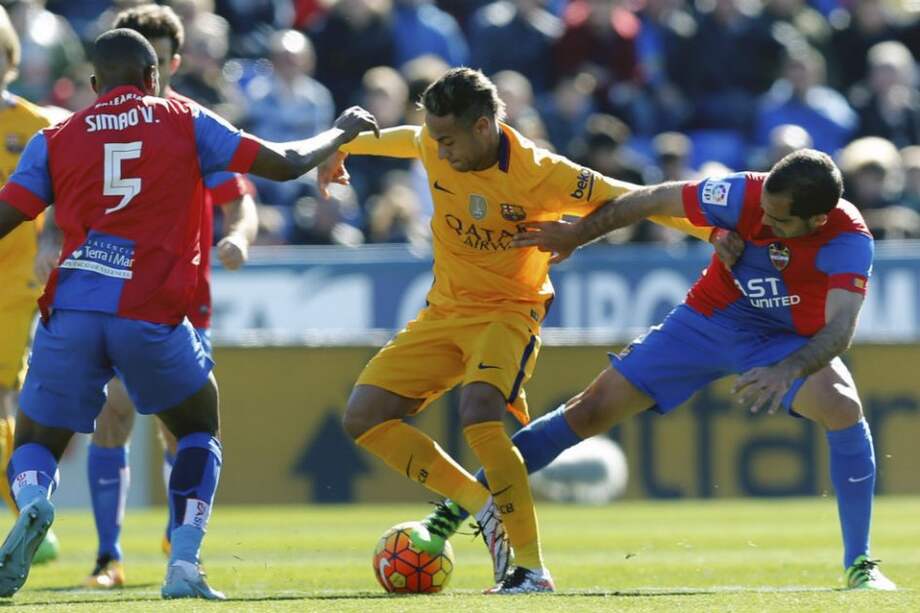 Neymar, delantero brasileño del Barcelona. Foto: AFP