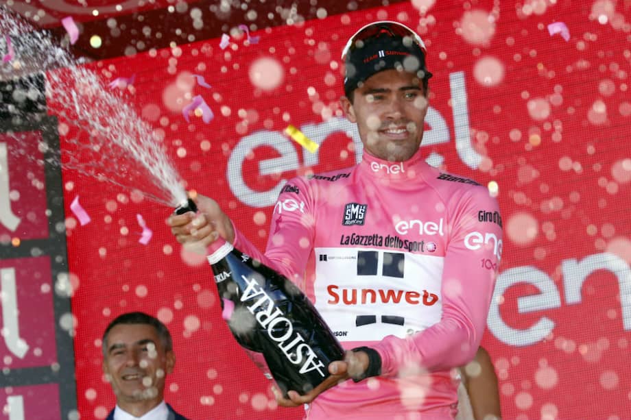 Tom Dumoulin se afianzó en el liderato del Giro de Italia. / AFP