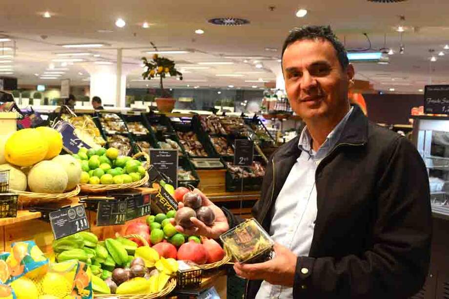 Carlos Quintero, un empresario colombiano productor de uchuvas, busca conquistar una pequeña porción del exigente mercado alemán. / Cortesía Proexport