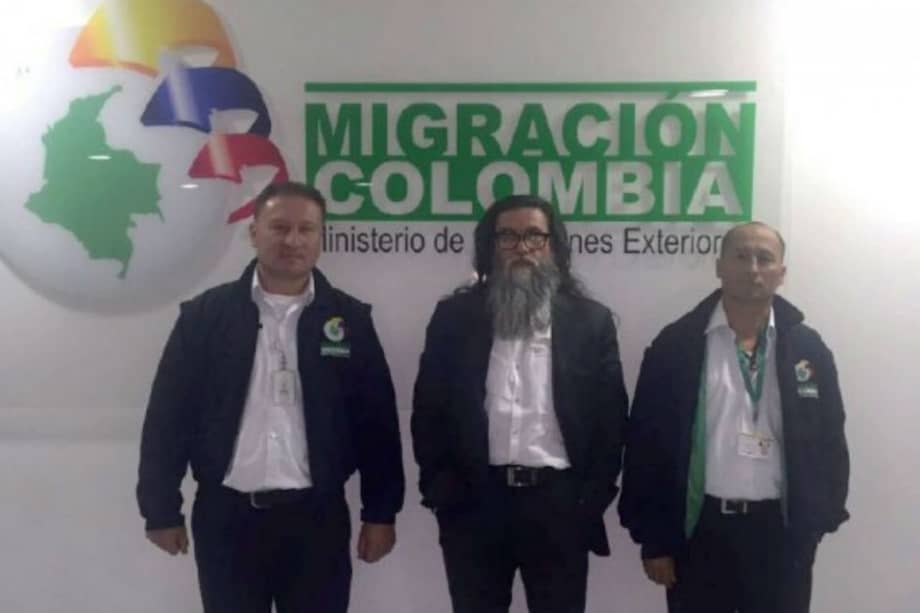 Gildardo Rodríguez Herrera en el momento de su detención. / Cortesía Migración Colombia.