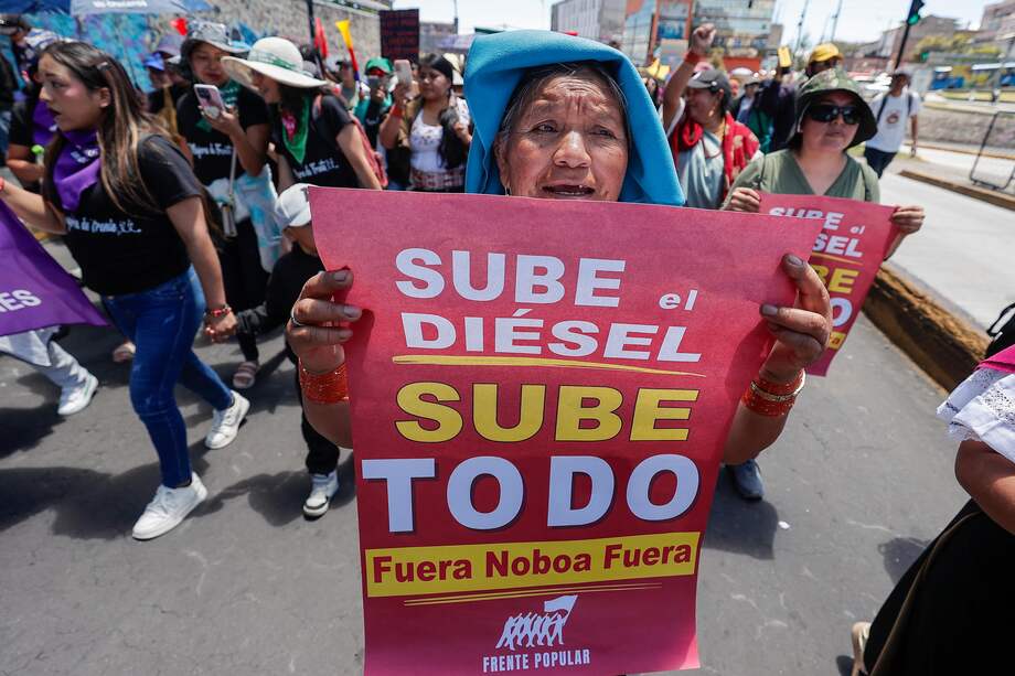 Protestas este domingo en Ecuador contra el alza del diésel y otras causas, como la legalización del aborto.