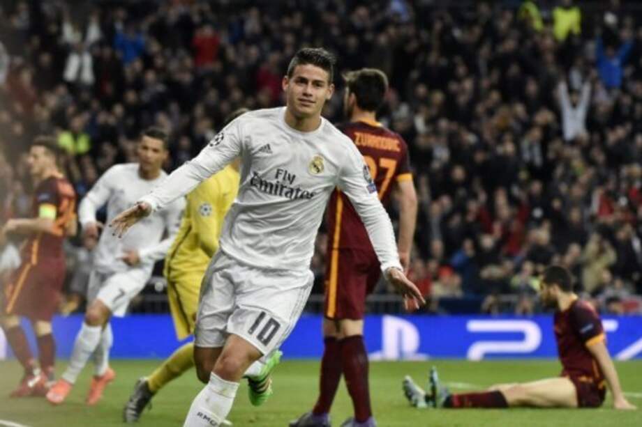 James Rodríguez mediocampista colombiano del Real Madrid. Foto: AFP