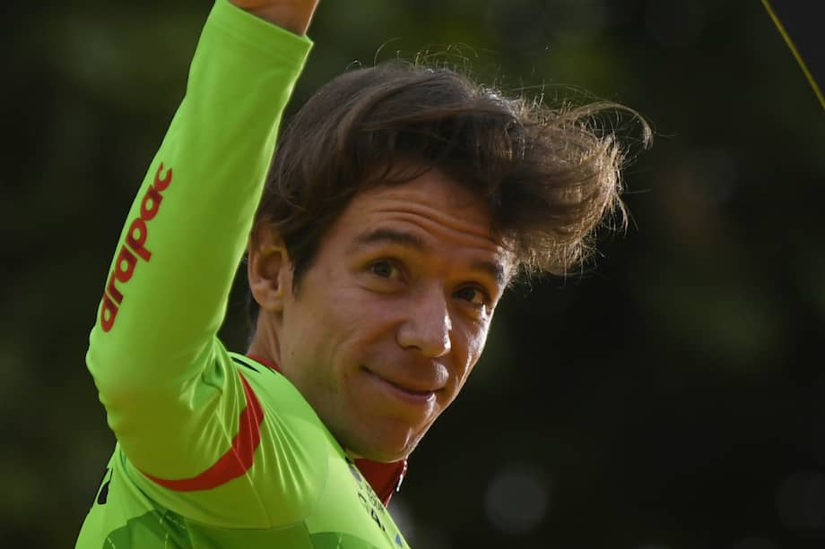 El pedalista colombiano Rigoberto Urán (Cannondale), subcampeón del Tour de Francia. / AFP