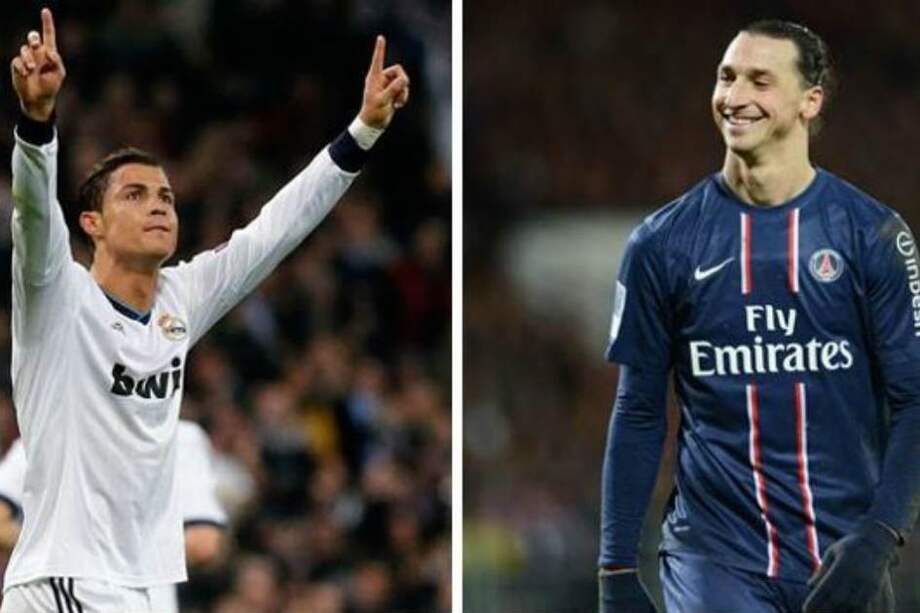 Cristiano Ronaldo e Zlatan Ibrahimovic, dos estrellas del fútbol mundial.