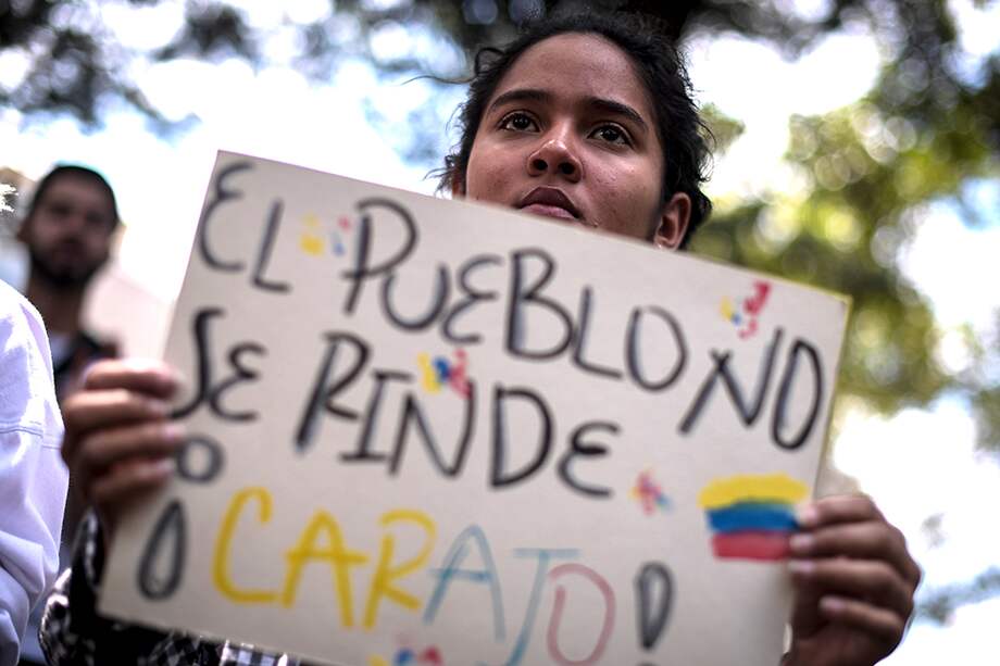 Los jóvenes han sido los principales protagonistas de la jornada de protestas. / Mauricio Alvarado - El Espectador