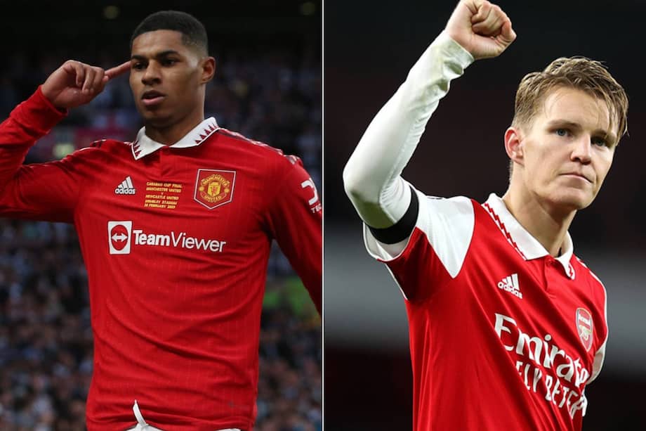 Marcus Rashford (Manchester United) y Martin Odegaard (Arsenal), referentes de sus equipos.