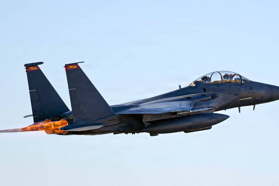 Imagen de referencia del US Air Force F-15E Strike Eagle, el primer avión estadounidense que ha sido derribado en la guerra con Irán.