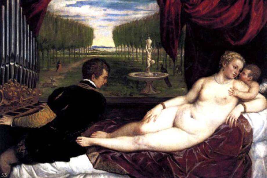“Venus con el Amor y la Música”, de Tiziano.