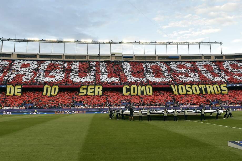 El Vicente Calderón recibió 143 partidos del Atlético de Madrid en copas europeas. / AFP