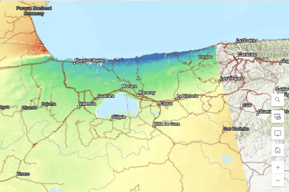 Mediante radar satelital, la misión NISAR detectó desplazamientos de hasta decenas de centímetros en la superficie terrestre tras los terremotos. Los colores reflejan la dirección del movimiento respecto al satélite. /NASA