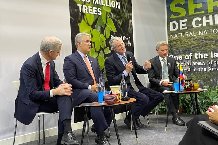 Representantes de los países europeos en compañía de Iván Duque y el Ministro de Ambiente.