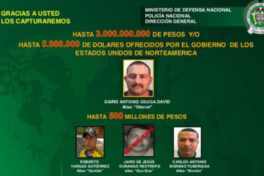 Según la investigación alias ‘Rafa’ venía liderando una confrontación con el Eln. / Cortesía/Policía Nacional.