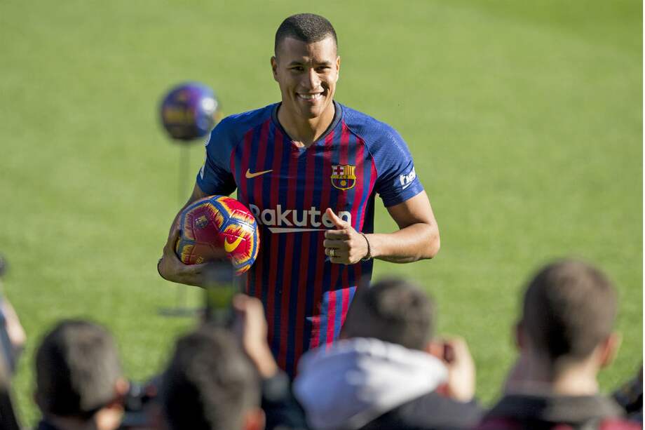 Jeison Murillo fue presentado como nuevo jugador del Barcelona. / AFP