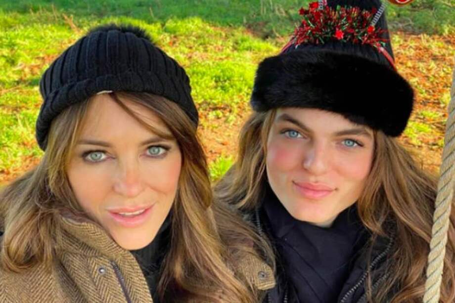 Elizabeth Hurley paso al lado de su hijo Damian en esta temporada de fin de año. / Cortesía
