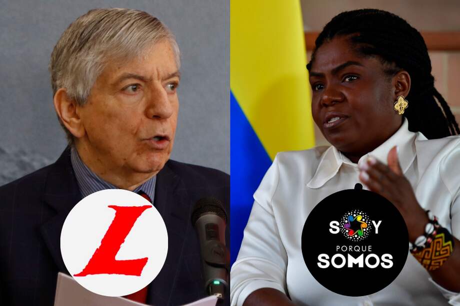 El líder del Partido Liberal, César Gaviria, y la vicepresidenta Francia Márquez, cuyo partido es Soy Porque Somos.