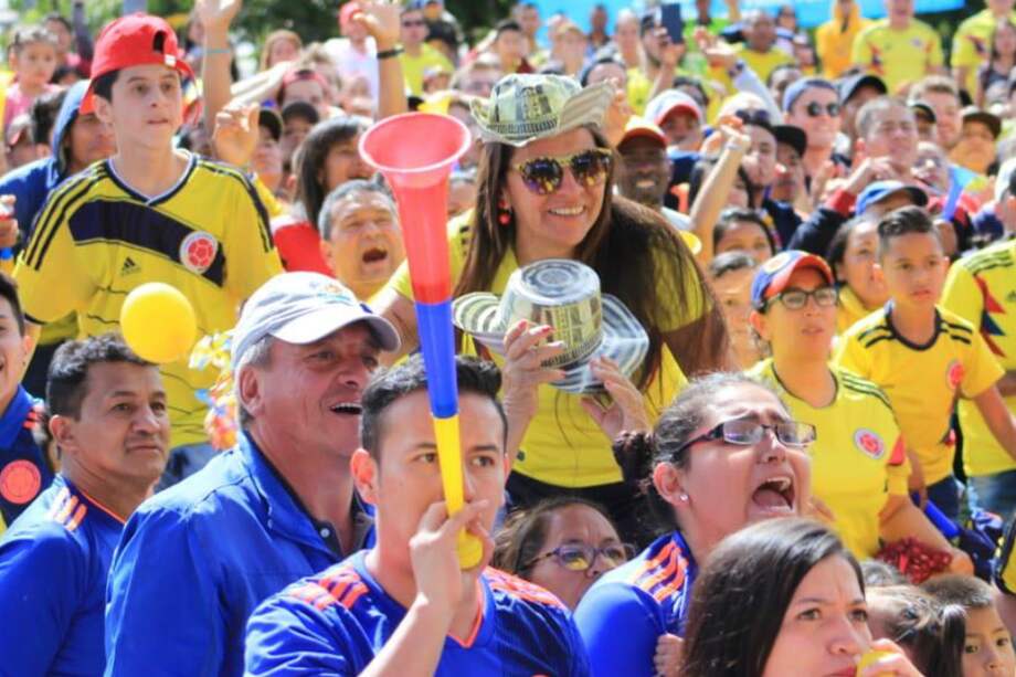 Más de 25.000 capitalinos disfrutaron de los partidos de la Selección Colombia en primera fase en 12 pantallas gigantes instaladas en plazoletas y parques de la ciudad. / Cortesía: IDRD.