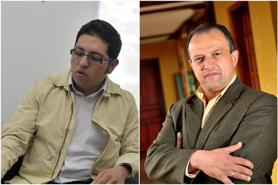 Diego Rocha Izquierdo, personero municipal de Subachoque, asegura que hay irregularidades en la construcción de la planta de tratamiento./Omar Ángel Salamanca, alcalde de Subachoque. / Fotos: Gustavo Torrijos