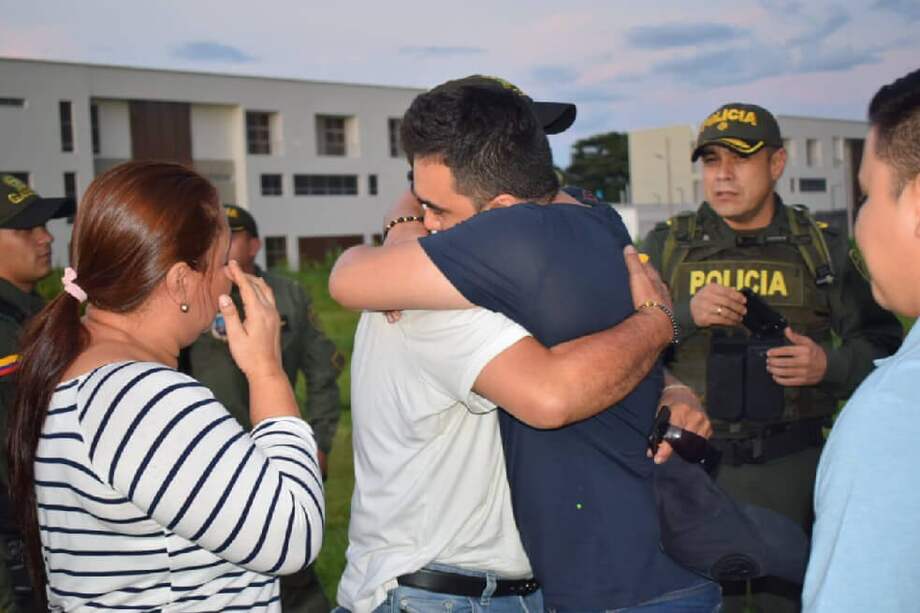 Momento de la liberación de Javier Francisco Barbosa Rozo. / Cortesía Gaula