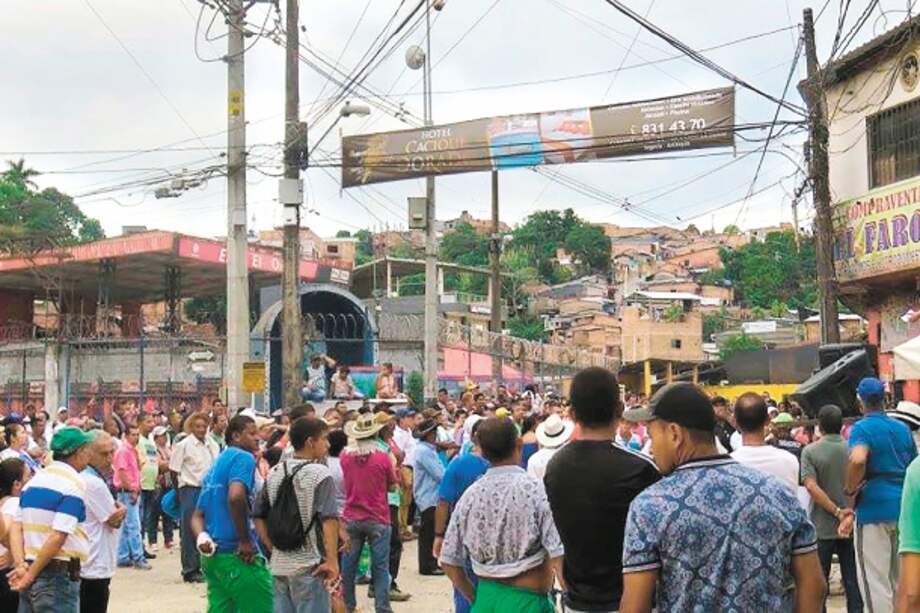 Mineros artesanales de Segovia durante el paro minero de 2017./ Archivo particular.
