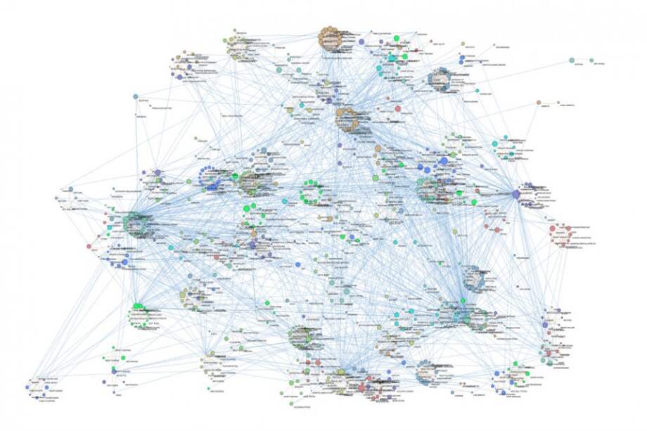Así vería un mapa realizado a partir de las búsquedas de los usuarios y los fetiches de sus preferencias. /The Guardian