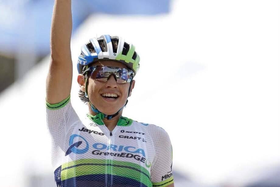 Esteban Chaves, pedalista colombiano del equipo Orica Green Edge, el mejor escarabajo en la clasificación general. / EFE