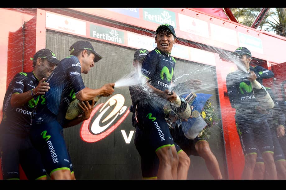 Movistar Team, con Nairo Quintana, ganó la contrarreloj de la Vuelta a España