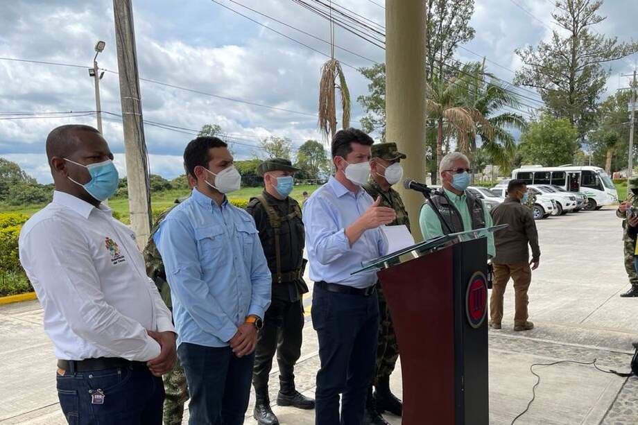 Ministro de Defensa, Diego Molano, desde Popayán.