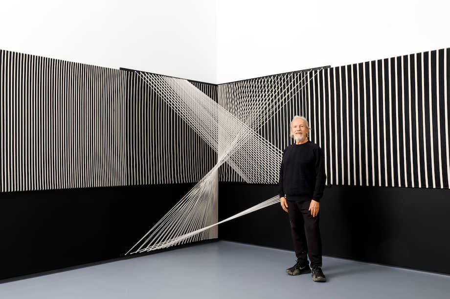 “Trama espacial”, de Álvaro Diego Gómez Campuzano, se exhibe en el Museo de Artes Visuales de la Universidad Jorge Tadeo Lozano, en Bogotá.