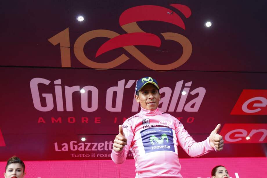 Nairo Quintana, líder del Giro. / AFP