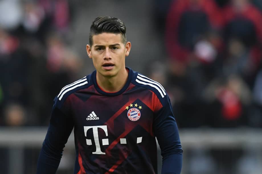 El cucuteño James Rodríguez, durante un entrenamiento del Bayern Múnich. / AFP